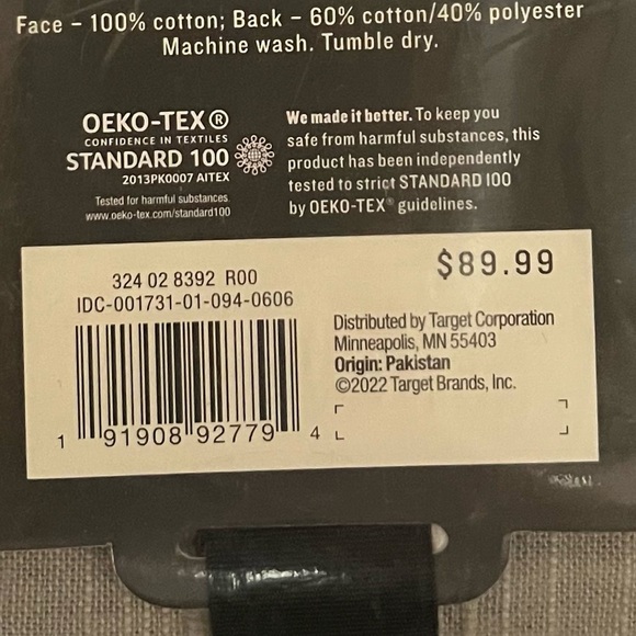 Hearth & Hand x Magnolia 3pc KING Duvet Cover Set – Gray Loop Stripe (NWT) - Picture 6 of 6